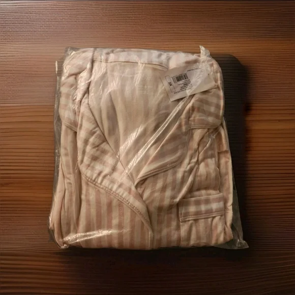 Womens STARS ABOVE MODAL 2 Piece Pink & White Striped Pajama Outfit Set - Picture 2 of 6